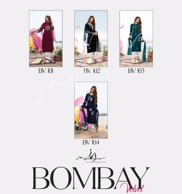 Mayur Bombay Velvet 1 Exclusive Party Wear Ready Made Suit Collection